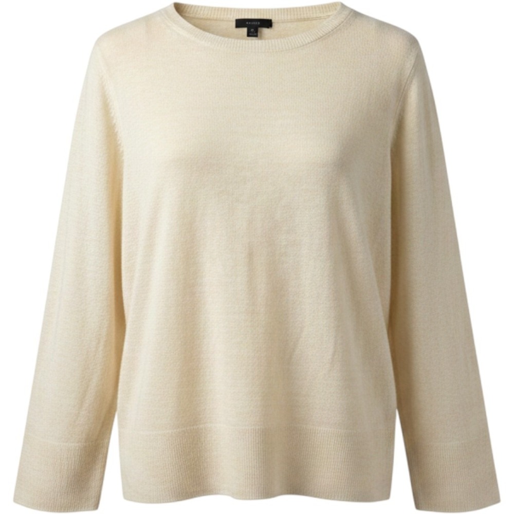 J.Crew Relaxed Fit Sweater Womens‎ S Cream 100% Linen Lightweight Preppy AY827